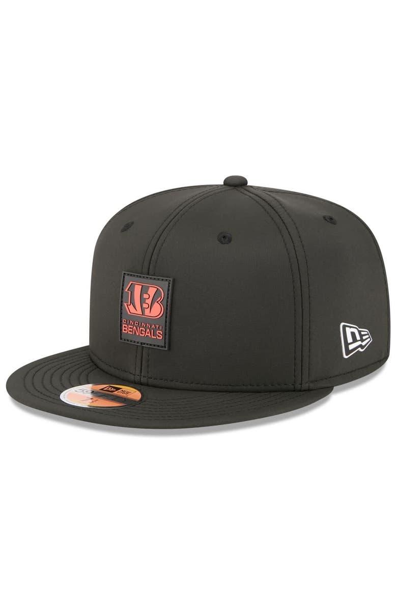 New Era Men's New Era Black Cincinnati Bengals 2025 Sideline 59FIFTY Fitted Hat, Main, color, Black