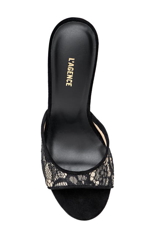 L'agence Avery Slide Sandal In Black