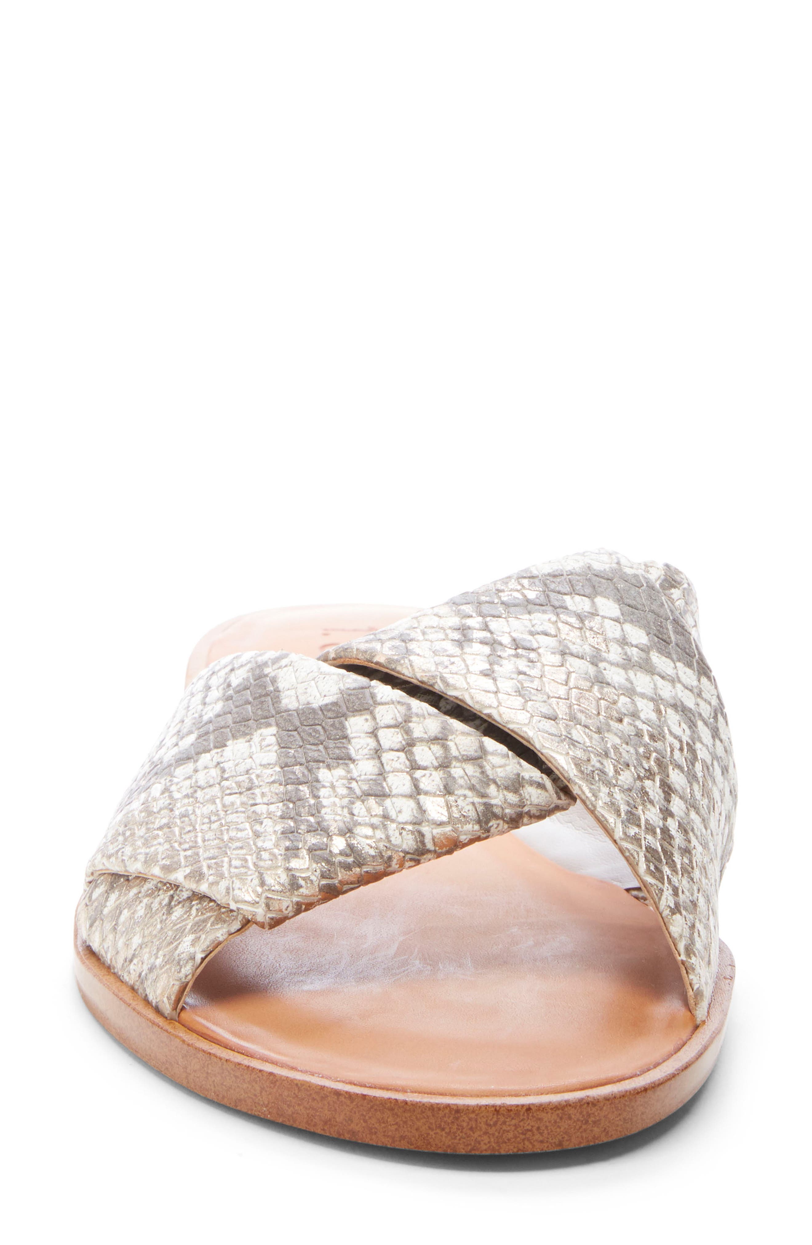 Travor Slide Sandal, Alternate, color, ROCCIA BEIGE LEATHER
