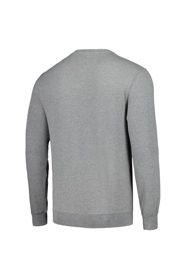 Men's Colosseum Heather Gray Pennsylvania Quakers Arch & Logo Pullover Sweatshirt, Alternate, color, Heather Gray