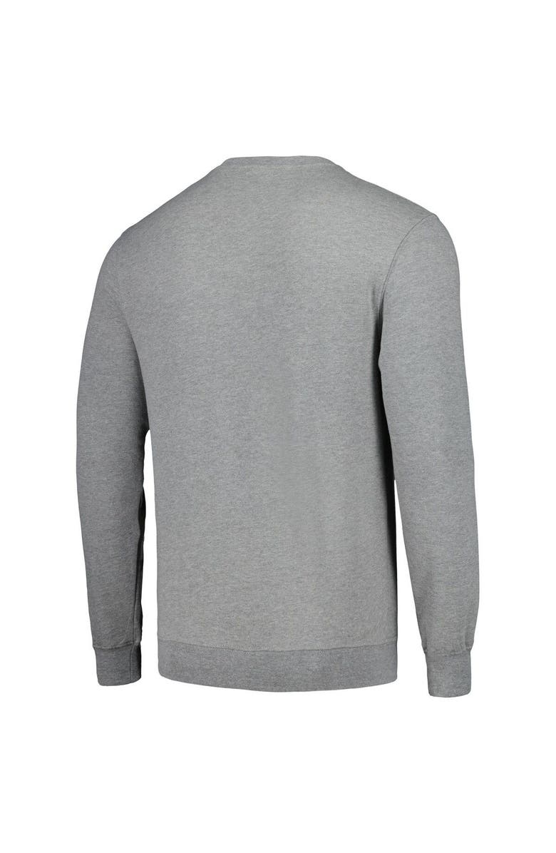 COLOSSEUM Men's Colosseum Heather Gray Pennsylvania Quakers Arch & Logo Pullover Sweatshirt, Alternate, color, Heather Gray