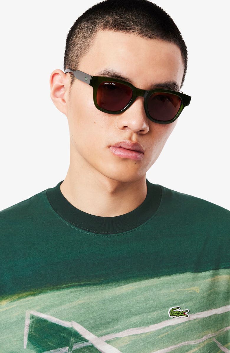 Lacoste Tennis Court Classic Fit Graphic T-Shirt, Alternate, color, 