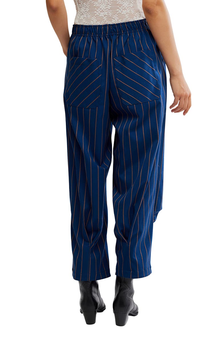 Free People Nice Choice Stripe Pull-On Pants, Alternate, color, Navy Combo Pinstripe