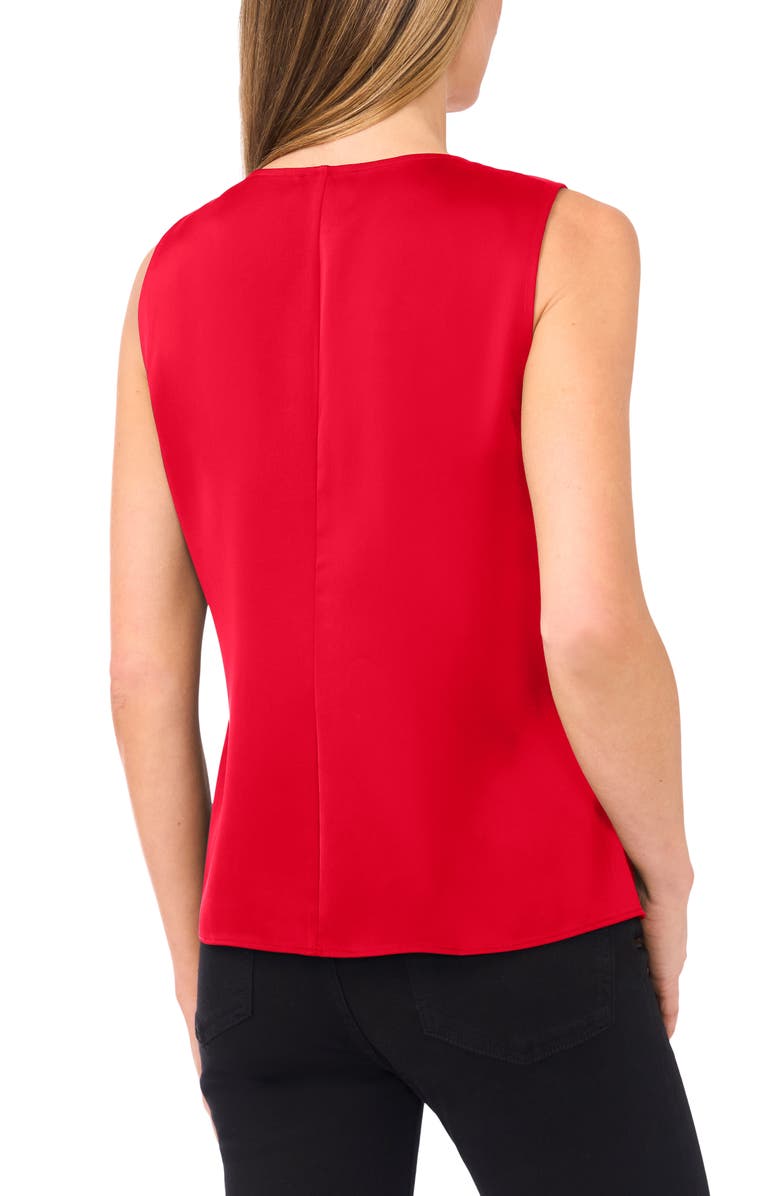 CeCe Sleeveless Twist Neck Top, Alternate, color, Stoplight Red