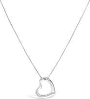 Haus of Brilliance Sterling Silver Bezel Set Diamond Accent Heart Pendant Necklace