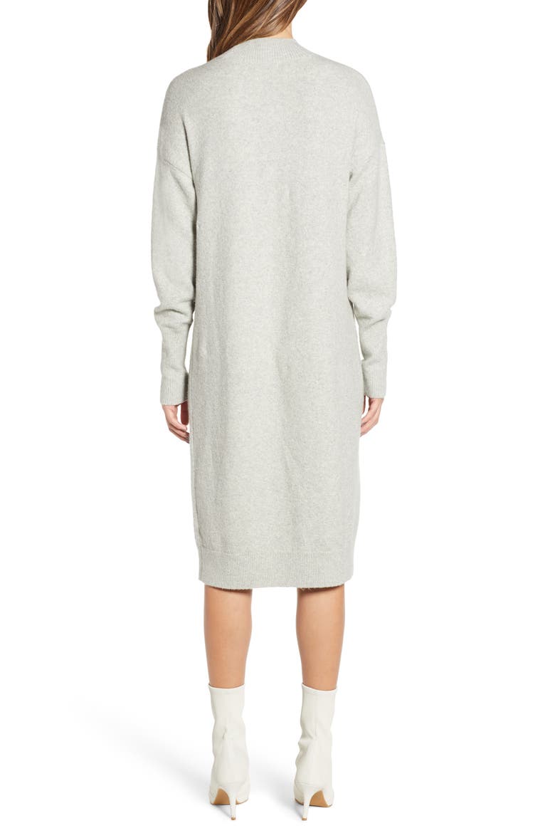 Mock Neck Sweater Dress, Alternate, color, GREY PEARL HEATHER