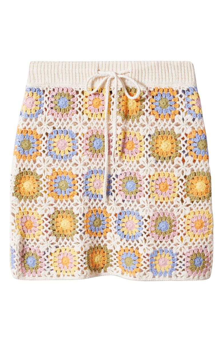 MANGO Crochet Miniskirt, Alternate, color, 