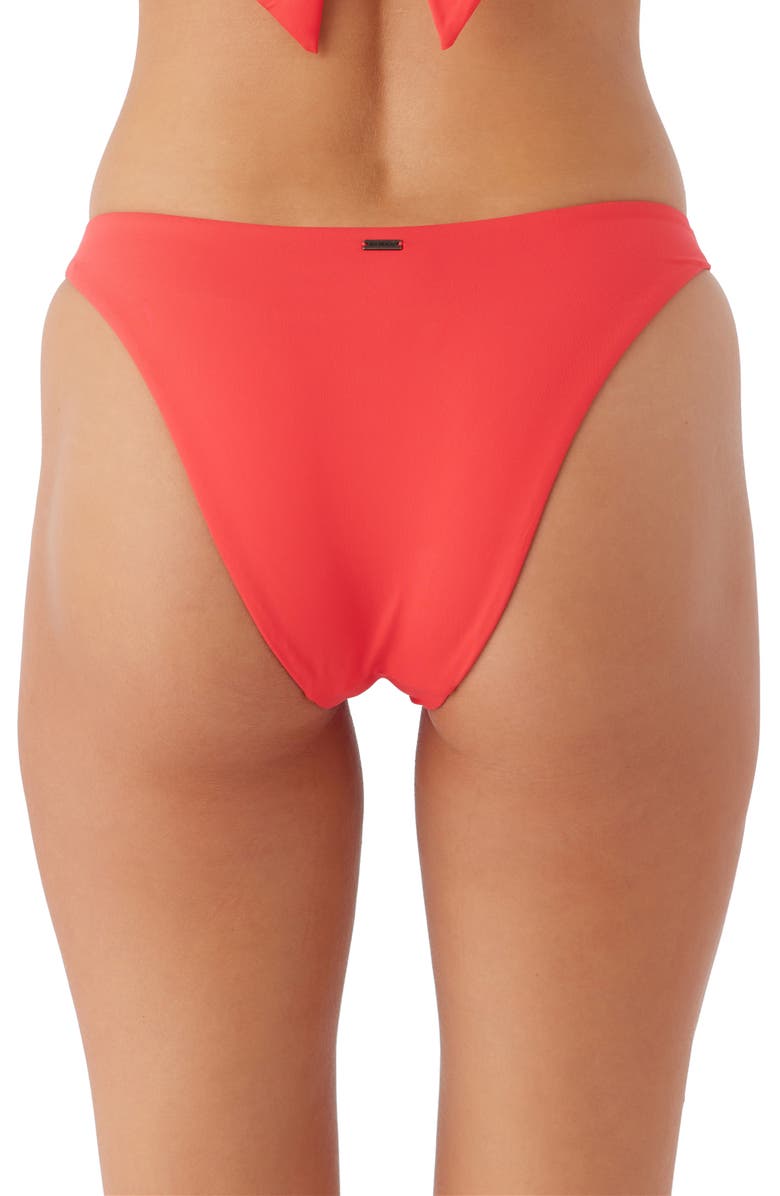 O'Neill Flamenco Saltwater Solids Bikini Bottoms, Alternate, color, Bittersweet