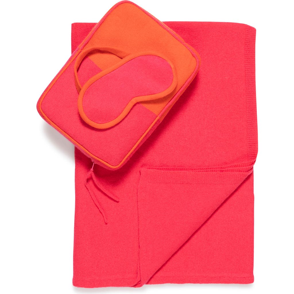 Sofia Cashmere Sophia Cashmere Colorblock Travel Set In Orange