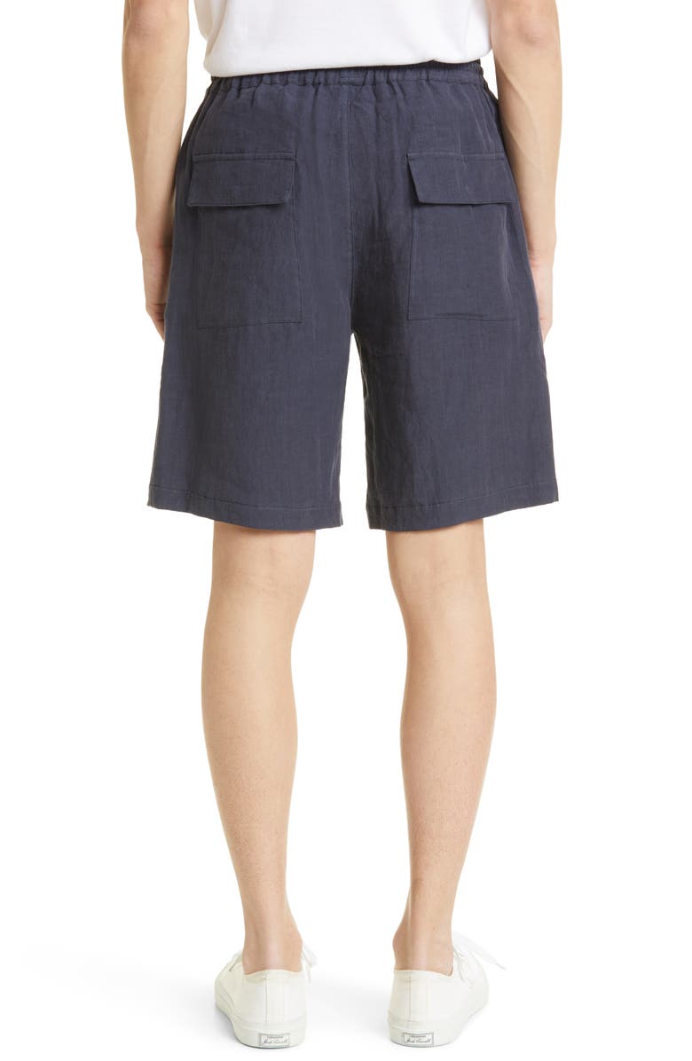 Eleventy Linen Cargo Bermuda Shorts, Alternate, color, 