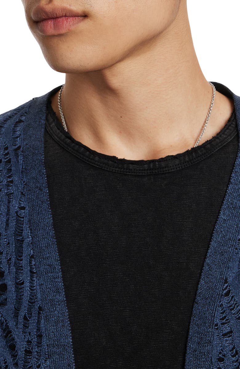 John Varvatos Joplin Cotton & Silk Blend Cardigan, Alternate, color, 