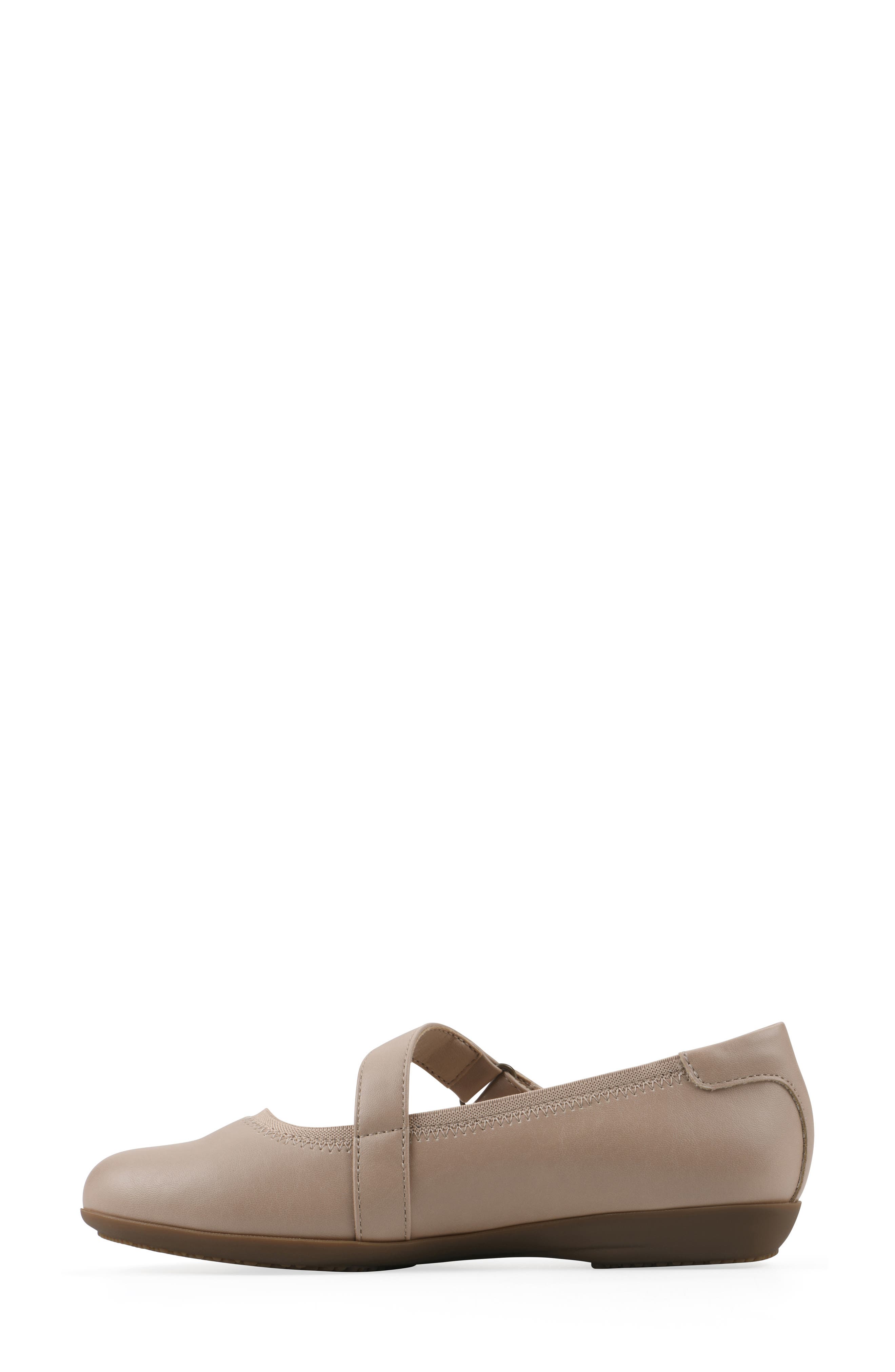 Carwen Mary Jane Flat, Alternate, color, NATURAL/ SMOOTH