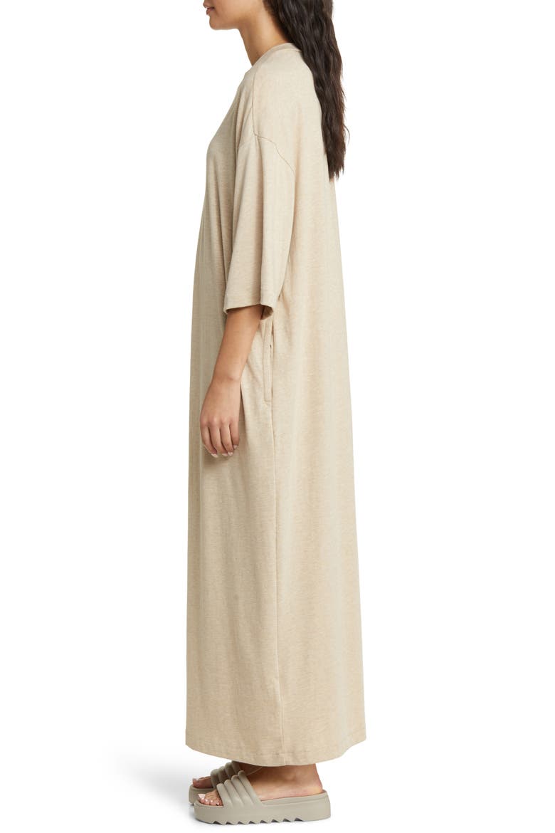 Essentials Cotton Blend T-Shirt Dress, Alternate, color, GOLD HEATHER