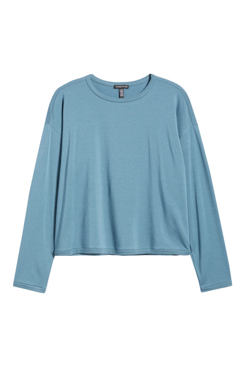 Boxy Terry Top, Alternate, color, SEA SPRAY