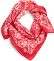 Faherty Botanical Block Square Scarf