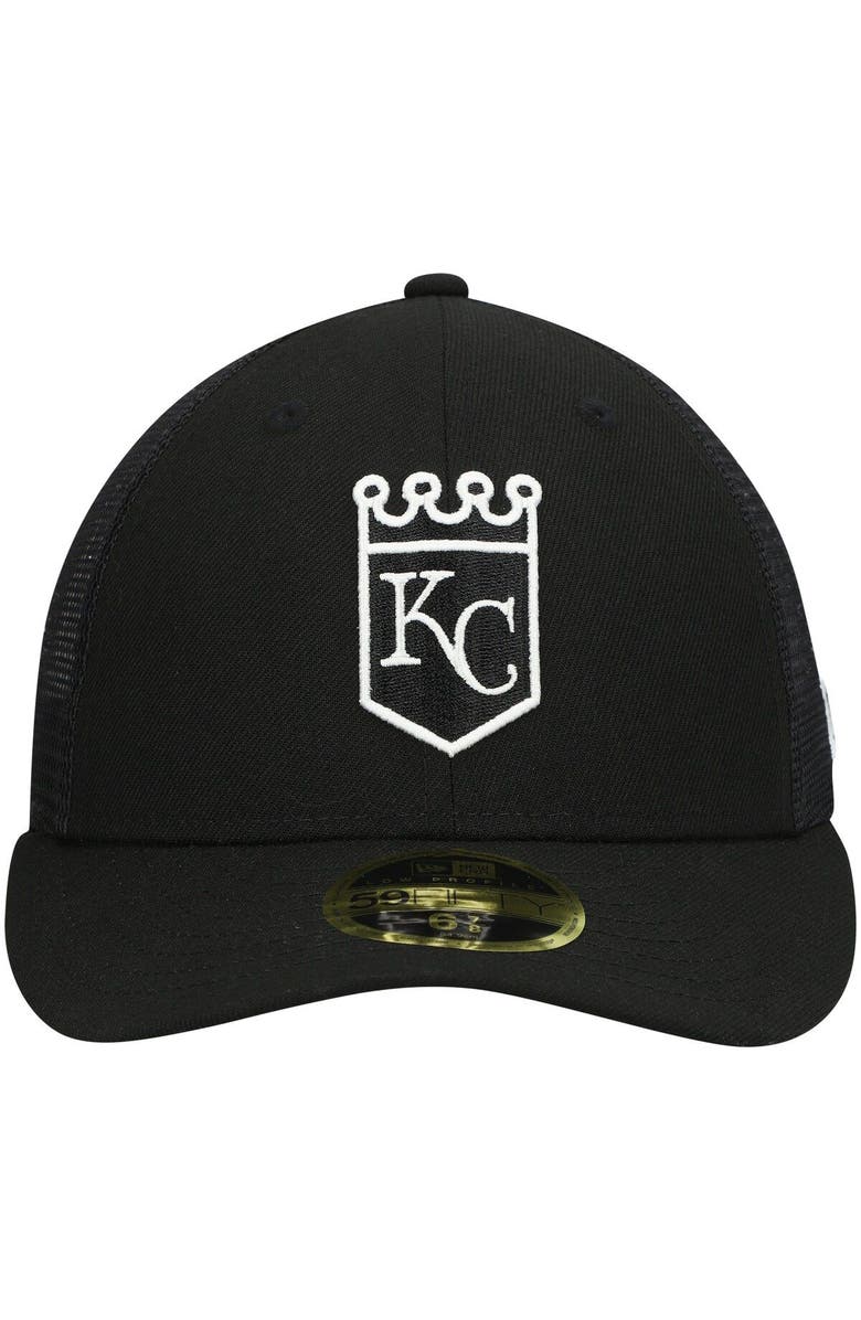 New Era Men's New Era  Black Kansas City Royals Batting Practice Low Profile 59FIFTY Fitted Hat, Alternate, color, 