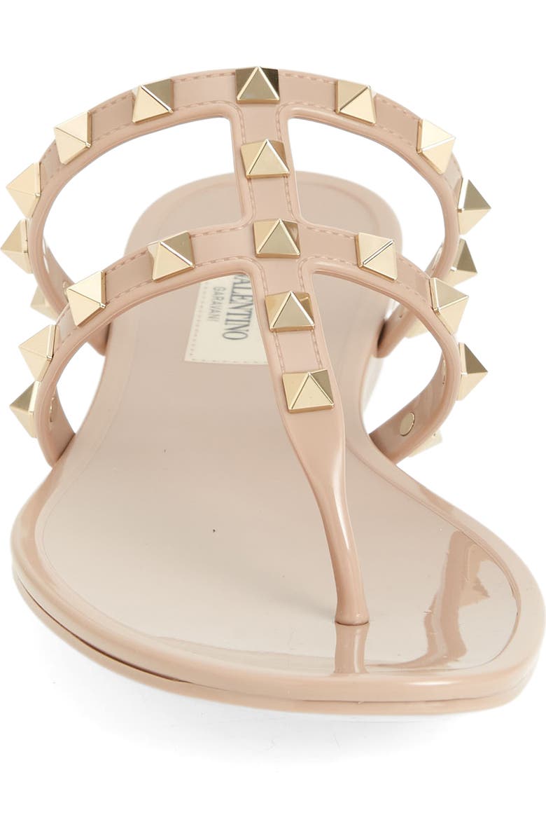 Valentino Garavani Rockstud Jelly Sandal, Alternate, color, Poudre