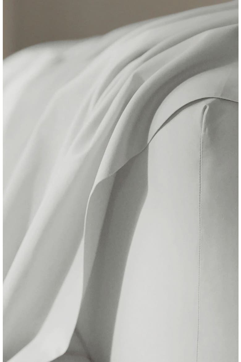Percale Hemmed Sheet Set, Alternate, color, WHITE