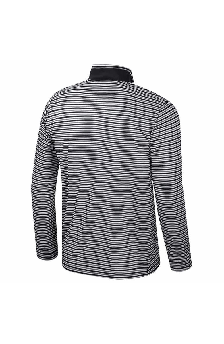 COLOSSEUM Men's Colosseum Black Ohio State Buckeyes Striped Quarter-Zip Top, Alternate, color, 