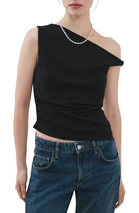 Asymmetric Ruched Top