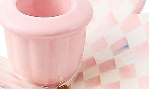 Mackenzie-childs Mackenzie Childs Rosy Check Set Of 2 Butterfly Candleholders In Pink