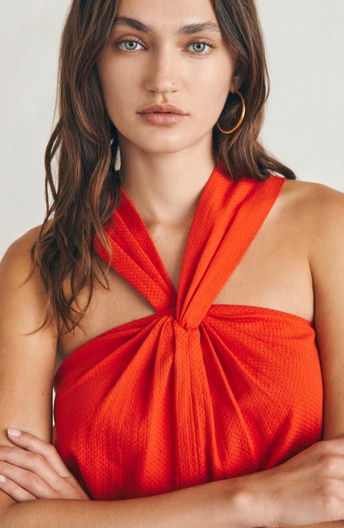 Faherty Bay Twist Top Poppy Red In Poppy Red