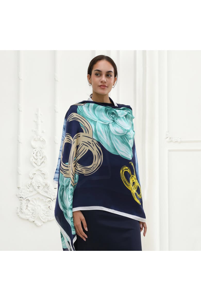 The Catherine Scarf, Alternate, color, Blue