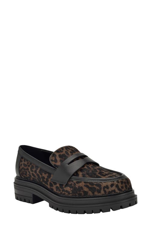 Calvin Klein Grantly Genuine Calf Hair Lug Sole Loafer