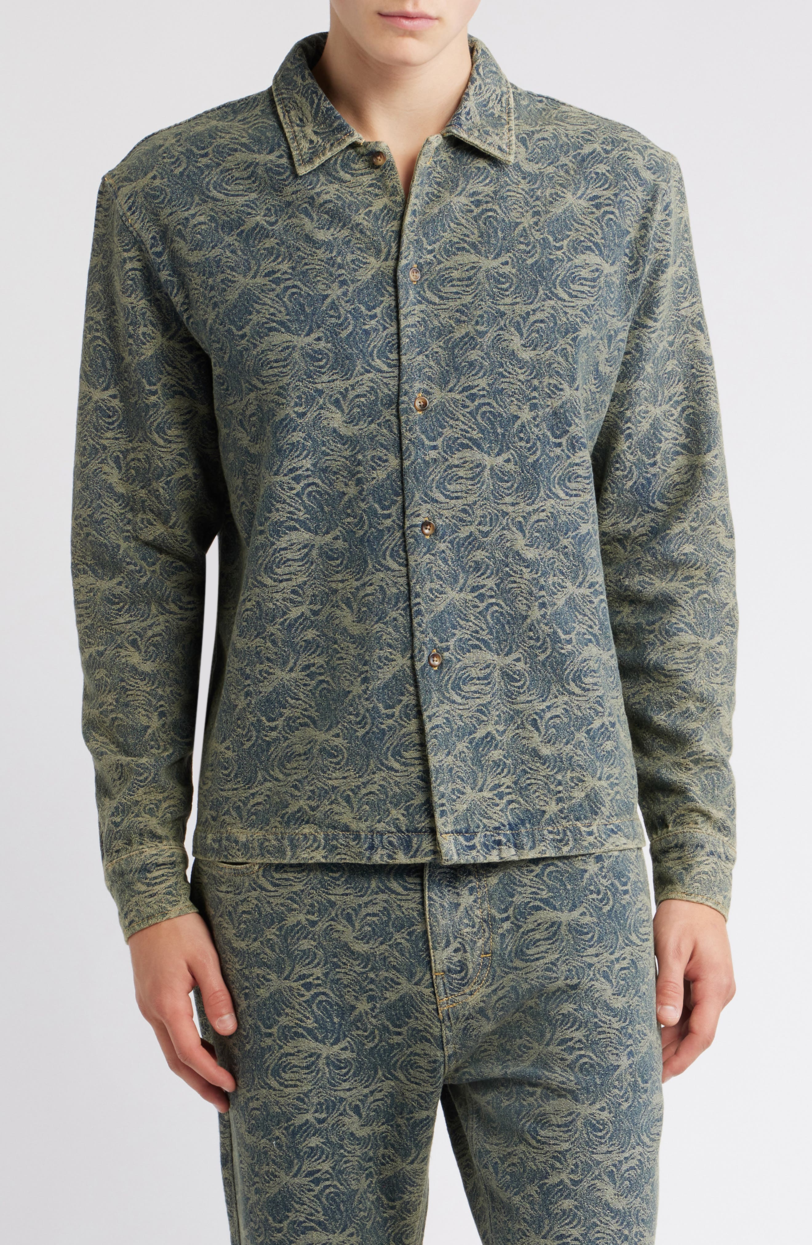 RIZORT Maze Denim Button-Up Shirt Jacket