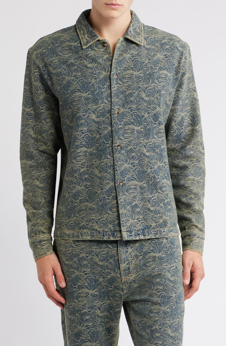 RIZORT Maze Denim Button-Up Shirt Jacket, Main, color, Indigo