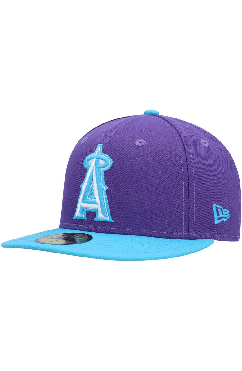 New Era Men's New Era Purple Los Angeles Angels Vice 59FIFTY Fitted Hat, Alternate, color, 