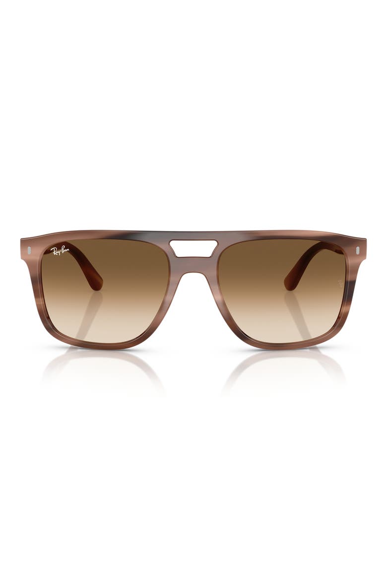 58mm Square Sunglasses, Main, color, BROWN HAVANA