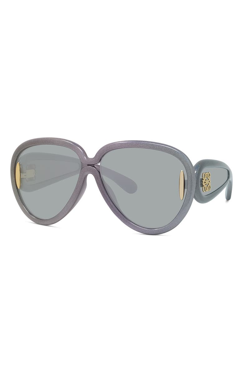 Loewe Anagram 65mm Oversize Pilot Mask Sunglasses, Alternate, color,