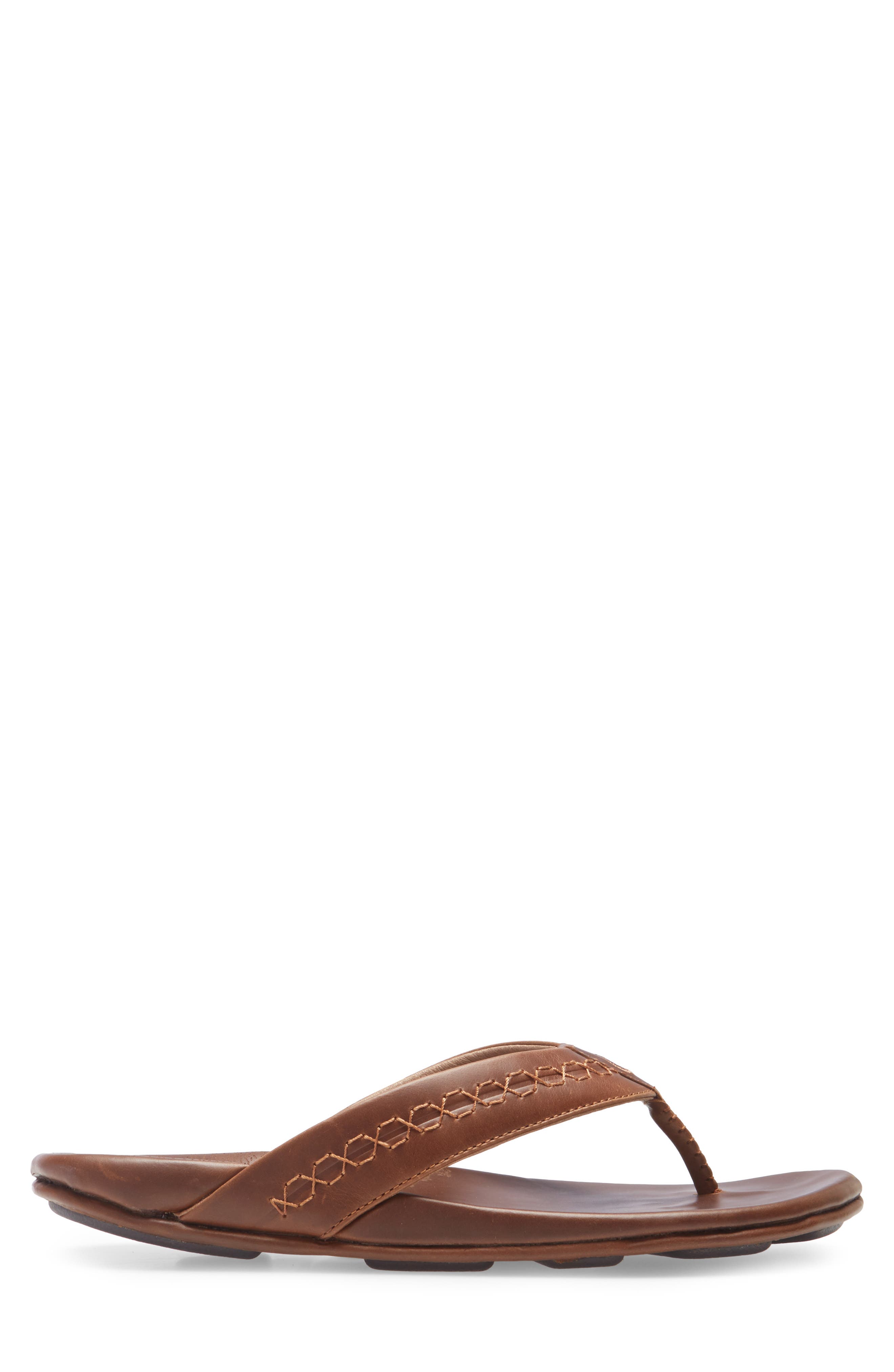 Honolii Flip Flop, Alternate, color, TOFFEE LEATHER