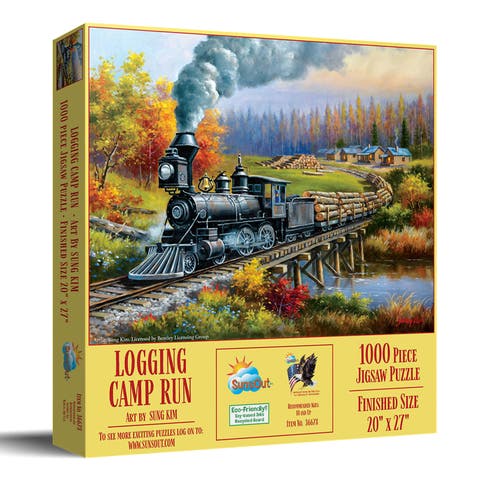 Logging Camp Run 1000 piece Jigsaw Puzzle for Adults