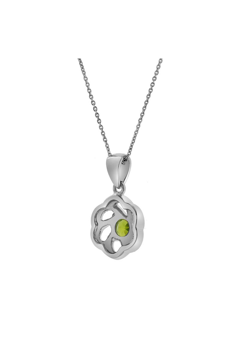 Sarina Sterling Silver 0.01 Ct Diamond Floral Pendant, Alternate, color, 925 Sterling Silver