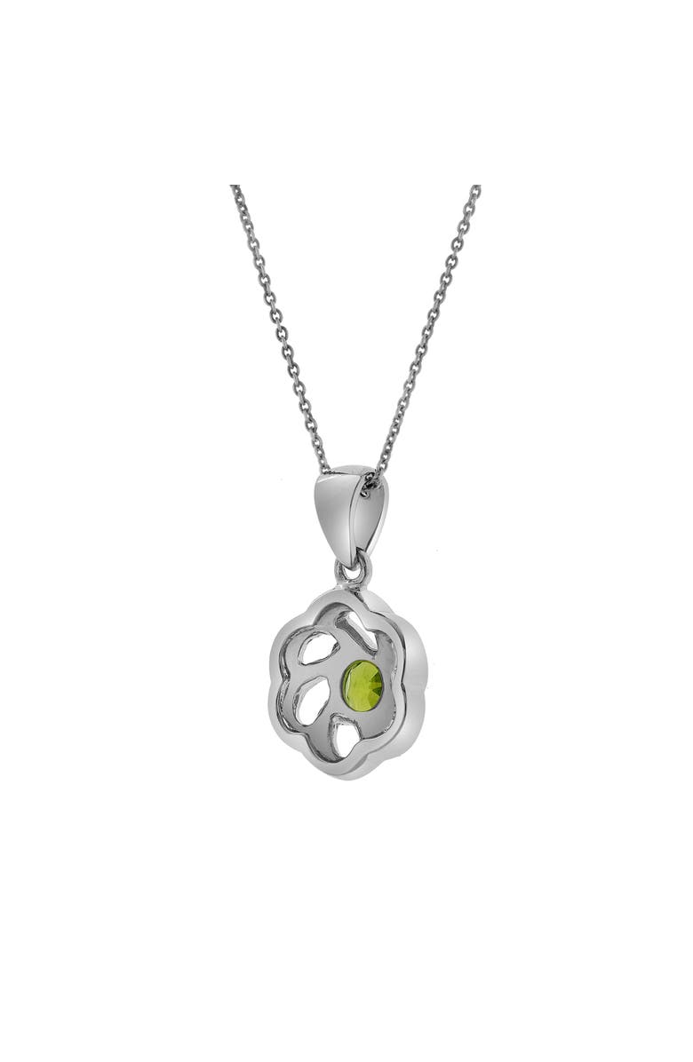 LuvMyJewelry Sarina Sterling Silver 0.01 Ct Diamond Floral Pendant, Alternate, color, 925 Sterling Silver