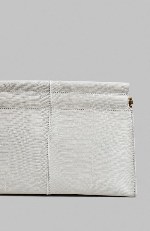 Co Small Leather Clutch In Ivory