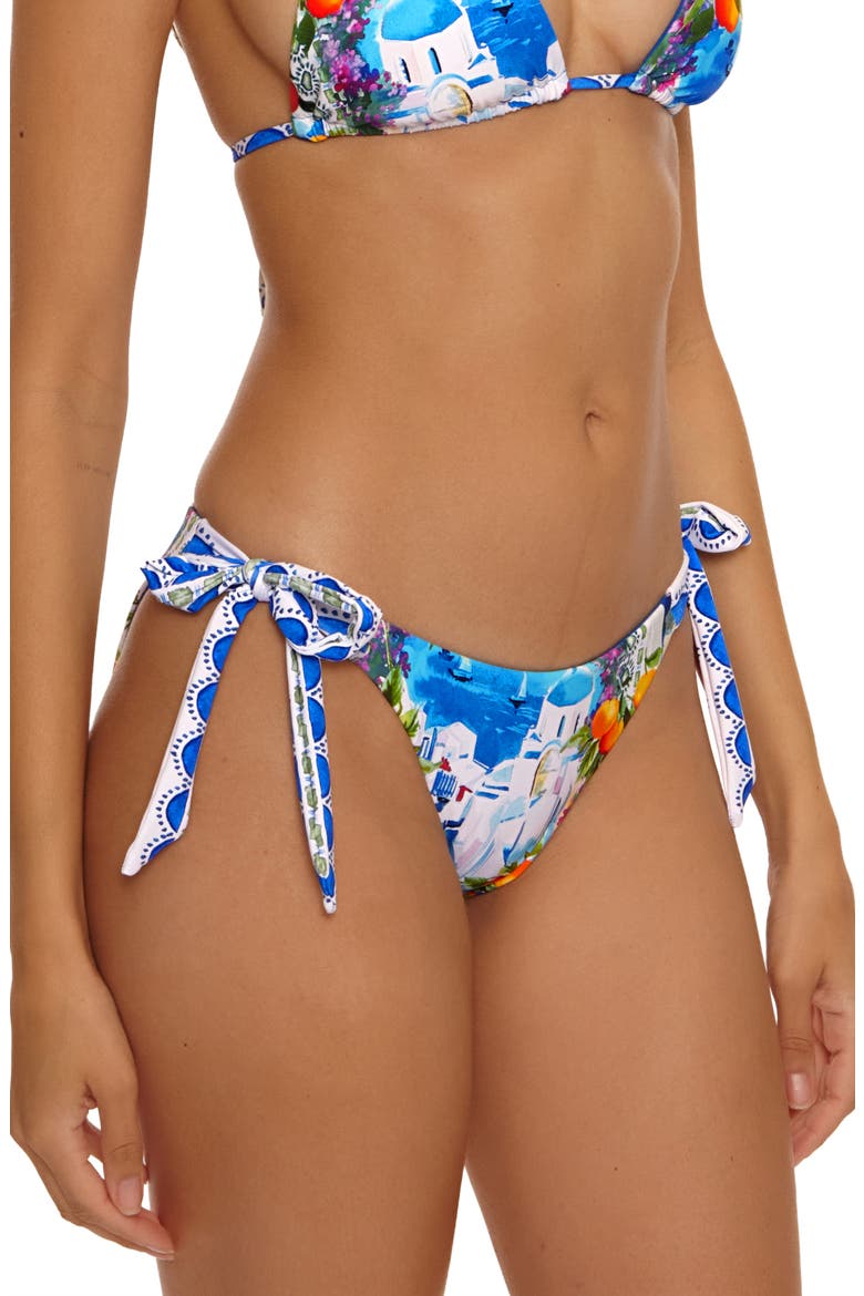 Mykonos Side Tie Bikini Bottoms, Alternate, color, BLUE