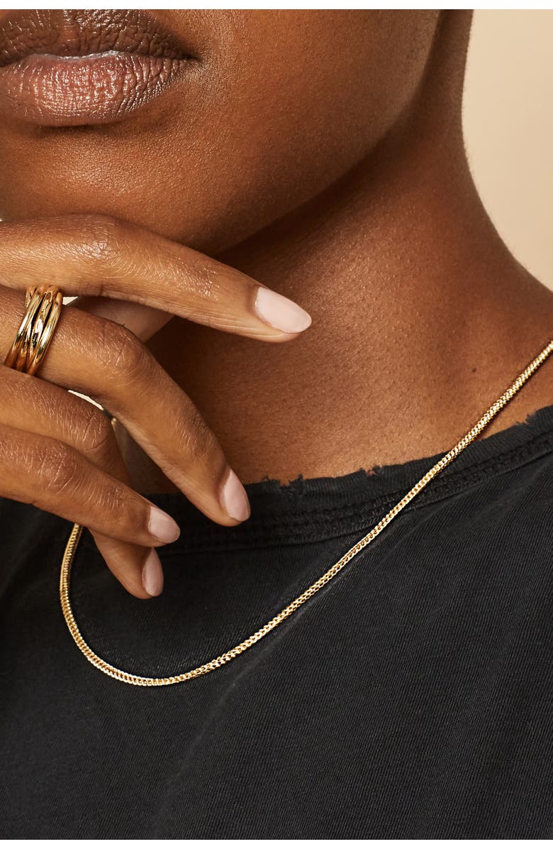 Oradina 10K Gold Medici Franco Chain Necklace, Alternate, color, Yellow Gold