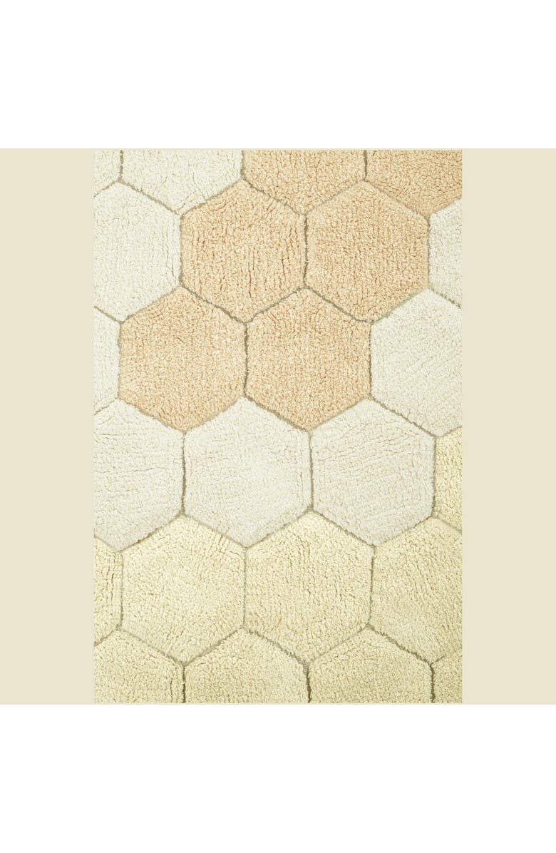 Lorena Canals Washable Rug Round Honeycomb, Alternate, color, Ivory, Vanilla, Golden