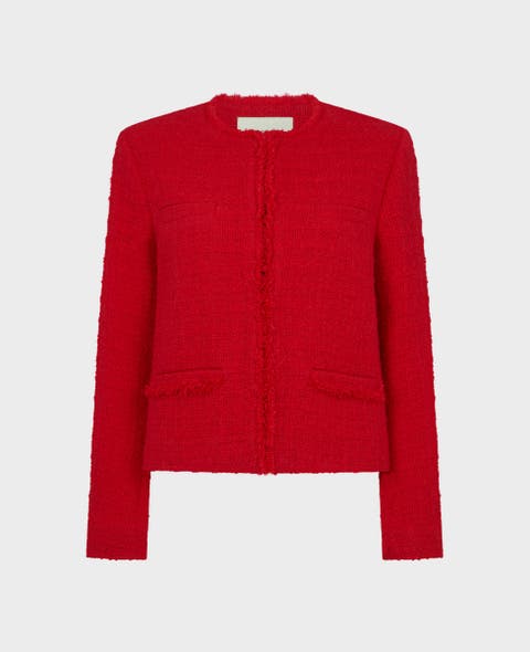 Pauline Cropped Wool Blend Boucle Jacket