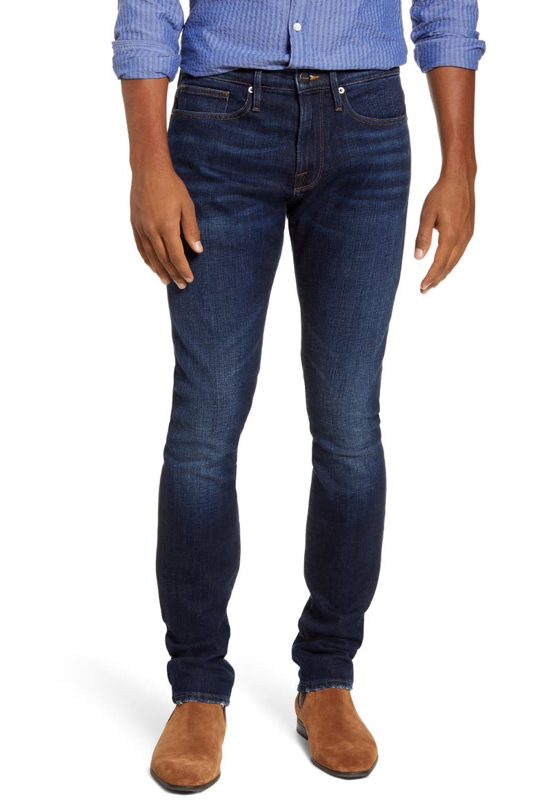 L'Homme Slim Fit Jeans, Main, color, BALTIC