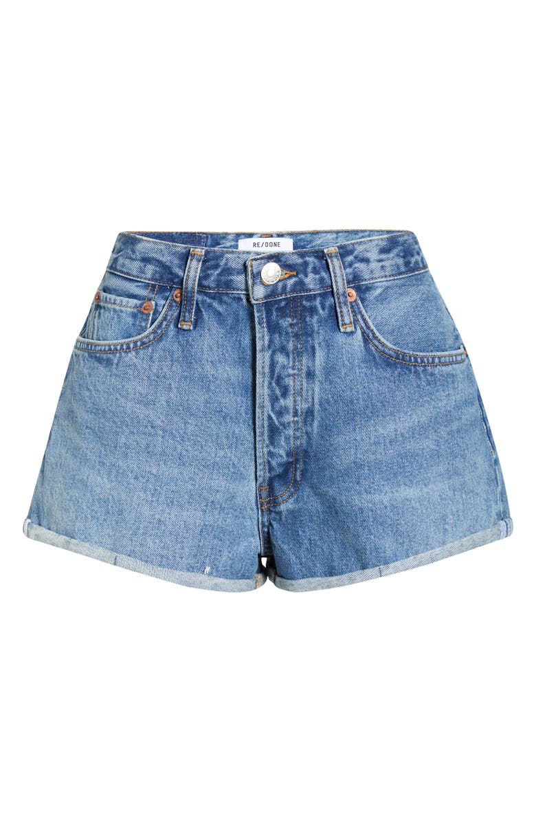 Re/Done Daisy Cuffed Denim Shorts, Main, color, Day Tripper