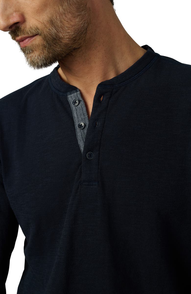 Joe's Double Face Thermal Henley Shirt, Alternate, color, True Navy
