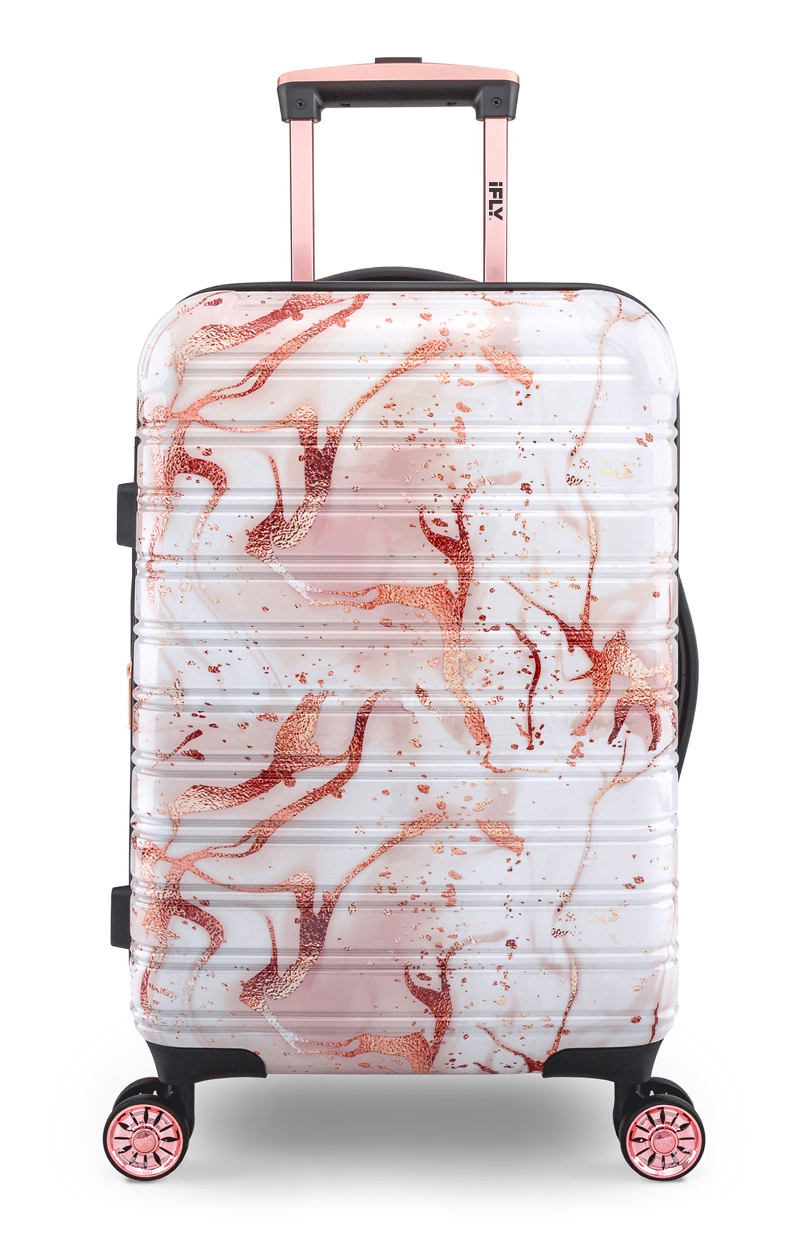 IFLY Fibertech Marble 20" Expandable Wheeled Carry-On Bag, Main, color, 