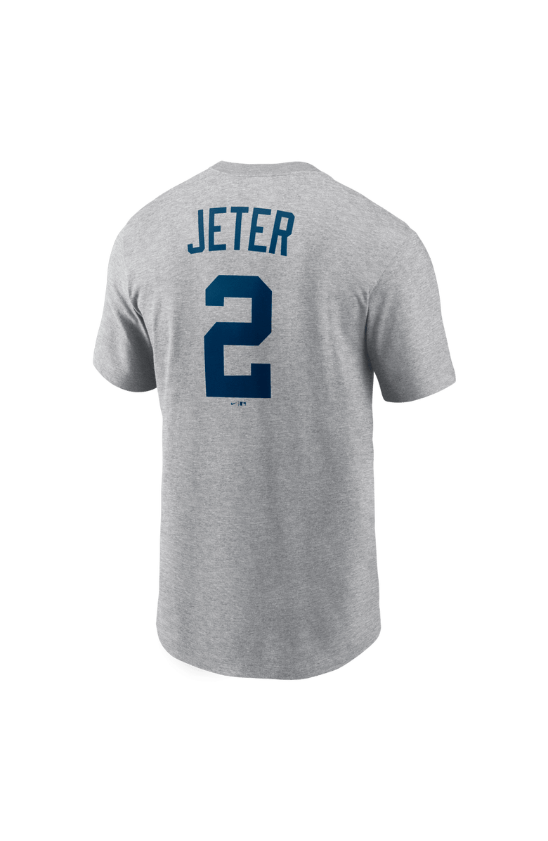 Nike Men's Nike Derek Jeter Heather Gray New York Yankees Cooperstown Collection Name & Number T-Shirt, Alternate, color, Heather Gray