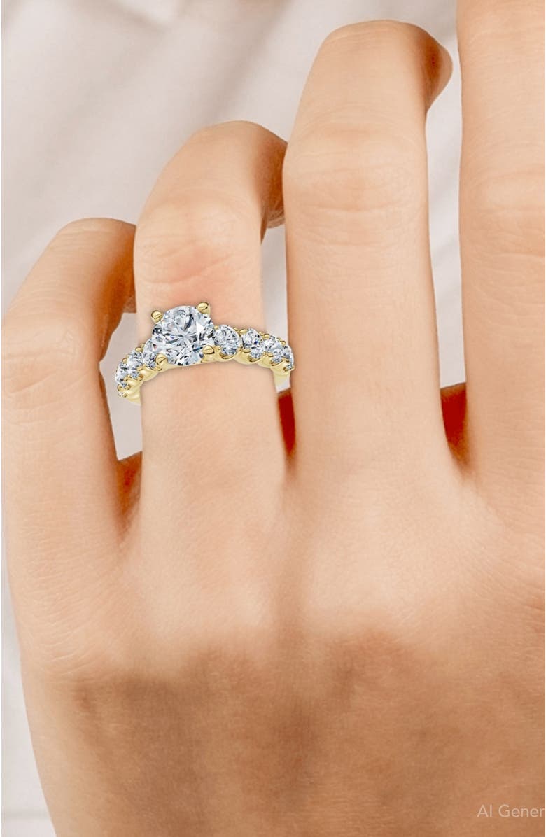 Bliss Diamond Certified 3Ct Diamond Engagement Ring 14k Gold Lab Grown, Alternate, color, 