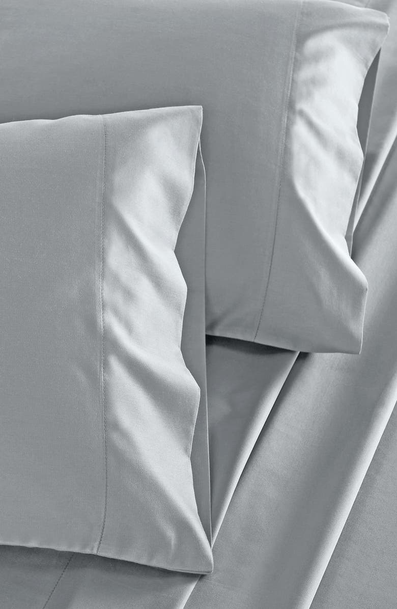 CALIFORNIA DESIGN DEN Grand Indulgence 1000 Thread Count 100% Cotton Sateen Sheet Set, Alternate, color, Light Grey