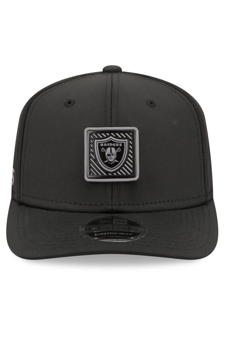 Men's New Era  Black Las Vegas Raiders 2026 NFL Training Camp 9SEVENTY Adjustable Hat, Alternate, color, Black